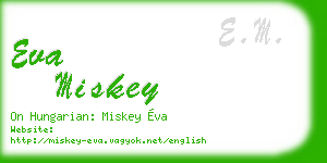 eva miskey business card