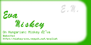 eva miskey business card